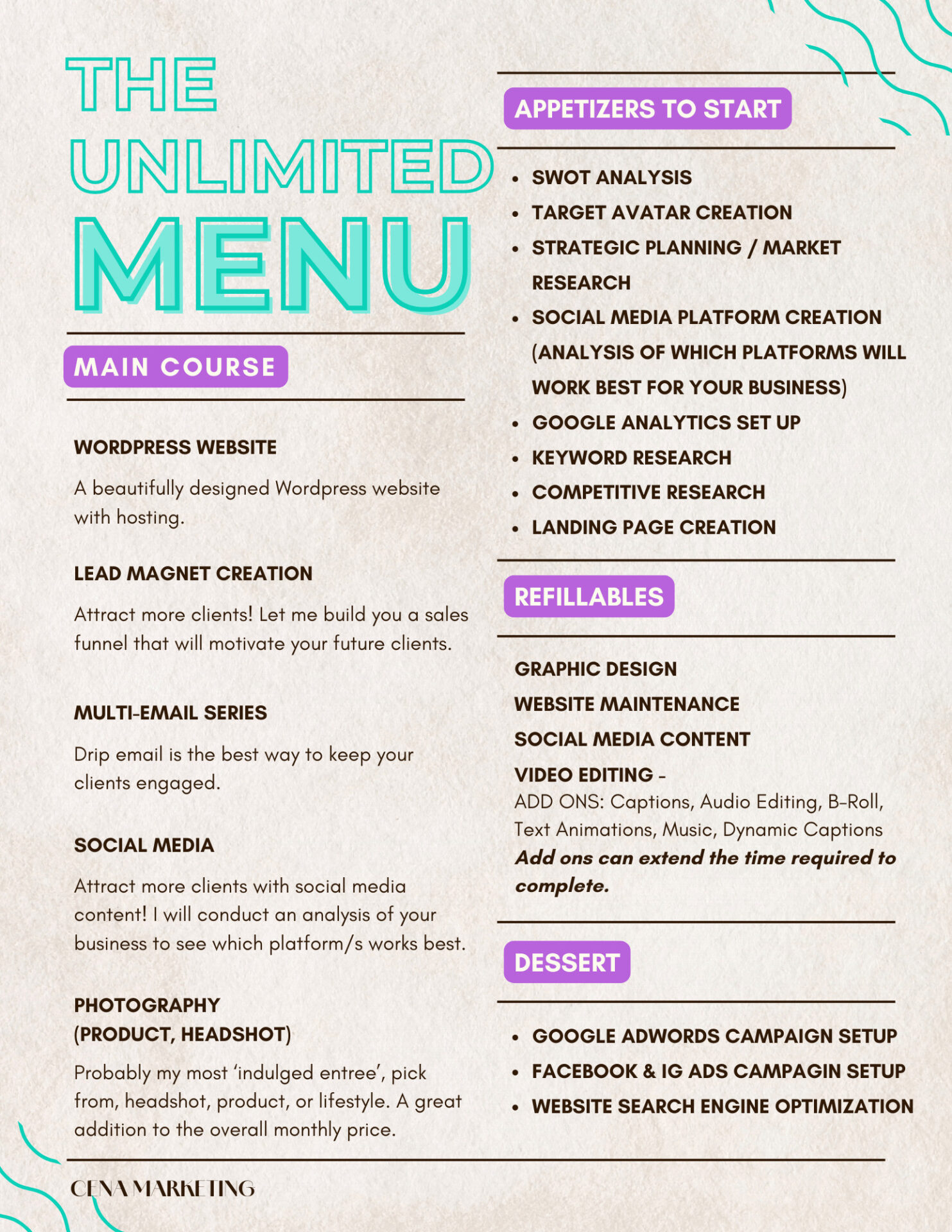 The Unlimited Menu